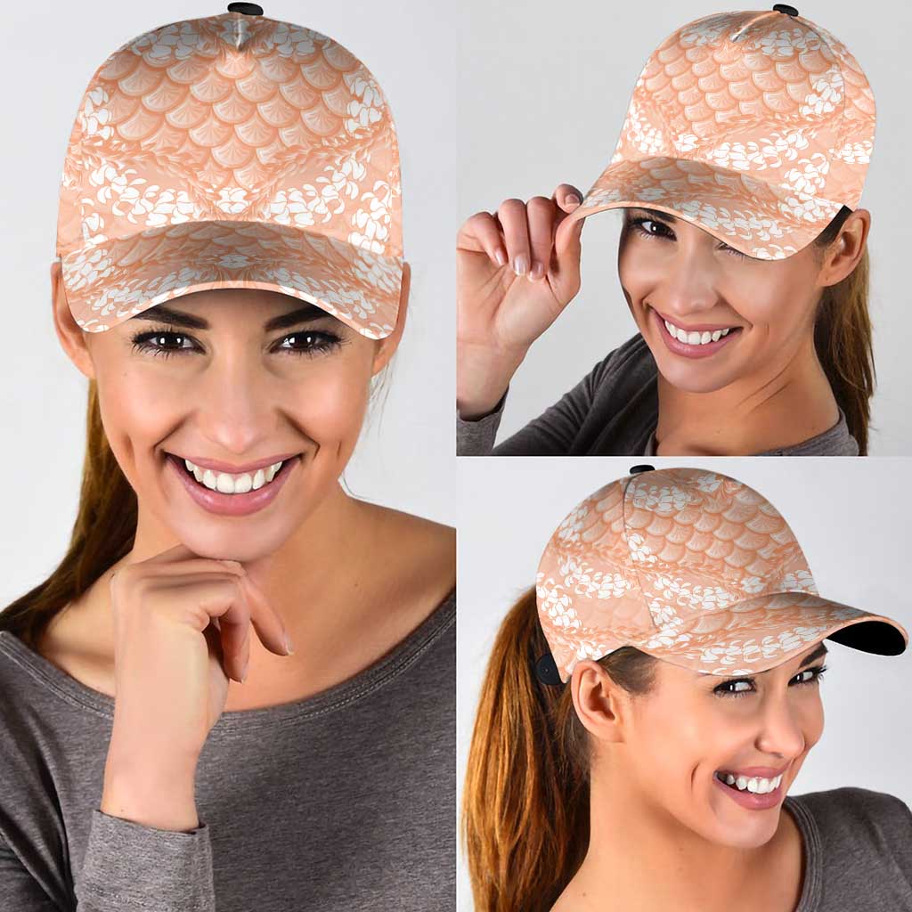Apricot Mermaid Puakenikeni Maile Lei Classic Cap LT01 - Polynesian Pride