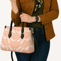 Apricot Mermaid Puakenikeni Maile Lei Leather Bag LT01 - Polynesian Pride