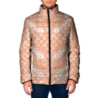 Apricot Mermaid Puakenikeni Maile Lei Padded Jacket LT01 Men Apricot - Polynesian Pride