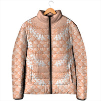 Apricot Mermaid Puakenikeni Maile Lei Padded Jacket LT01 - Polynesian Pride