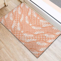Apricot Mermaid Puakenikeni Maile Lei Rubber Doormat LT01 - Polynesian Pride