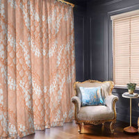 Apricot Mermaid Puakenikeni Maile Lei Window Curtain LT01 - Polynesian Pride