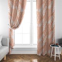 Apricot Mermaid Puakenikeni Maile Lei Window Curtain LT01 - Polynesian Pride
