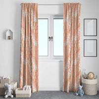 Apricot Mermaid Puakenikeni Maile Lei Window Curtain LT01 - Polynesian Pride