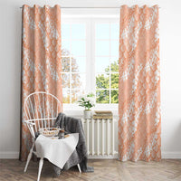 Apricot Mermaid Puakenikeni Maile Lei Window Curtain LT01 - Polynesian Pride
