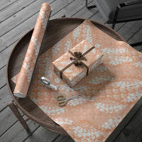 Apricot Mermaid Puakenikeni Maile Lei Wrapping Paper LT01 - Polynesian Pride