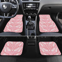 Soft Pink Mermaid Puakenikeni Maile Lei Car Mats LT01 Set 4pcs Pink - Polynesian Pride
