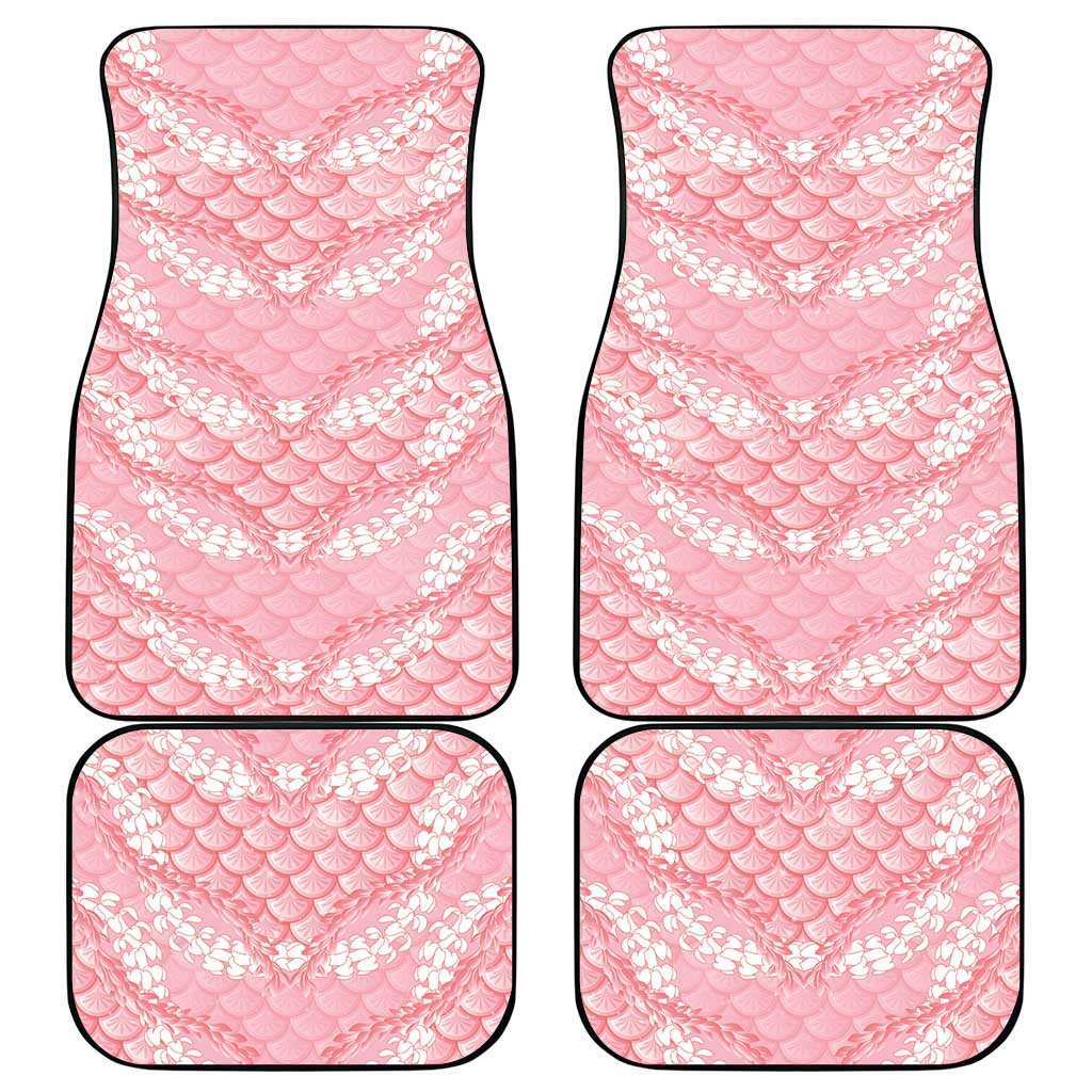 Soft Pink Mermaid Puakenikeni Maile Lei Car Mats LT01 - Polynesian Pride
