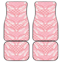 Soft Pink Mermaid Puakenikeni Maile Lei Car Mats LT01 - Polynesian Pride