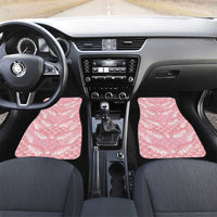 Soft Pink Mermaid Puakenikeni Maile Lei Car Mats LT01 Set 2pcs - Front Pink - Polynesian Pride