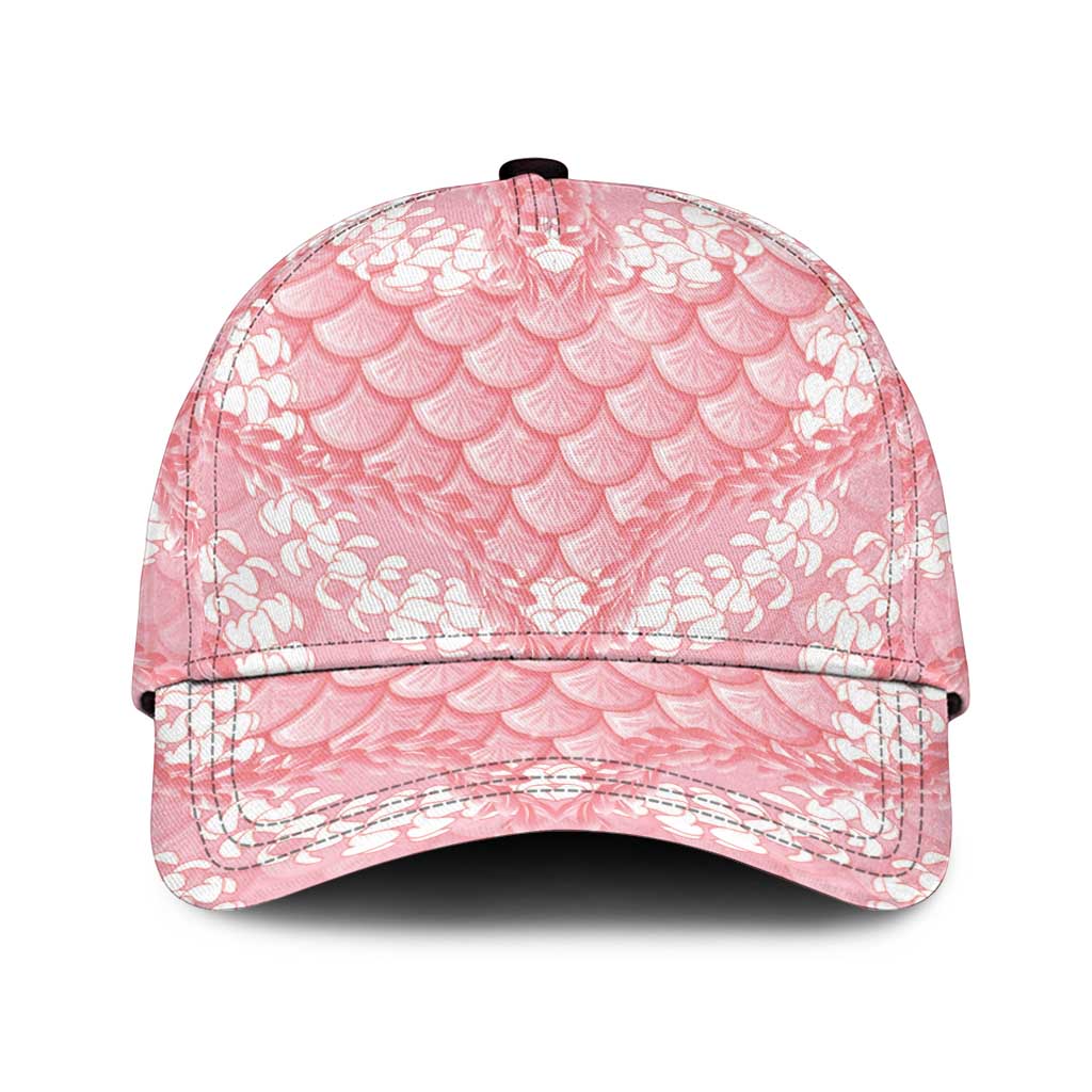 Soft Pink Mermaid Puakenikeni Maile Lei Classic Cap LT01 Universal Fit Pink - Polynesian Pride