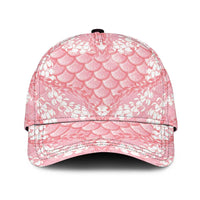 Soft Pink Mermaid Puakenikeni Maile Lei Classic Cap LT01 Universal Fit Pink - Polynesian Pride