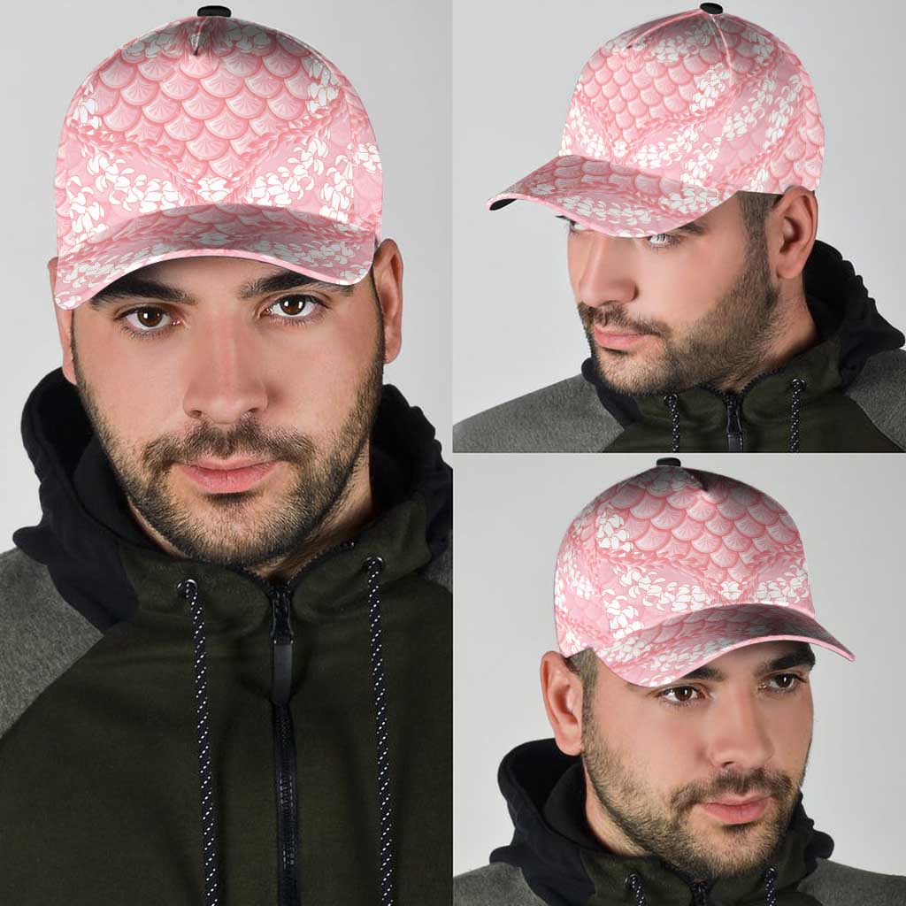 Soft Pink Mermaid Puakenikeni Maile Lei Classic Cap LT01 - Polynesian Pride