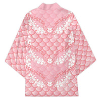 Soft Pink Mermaid Puakenikeni Maile Lei Kimono LT01 - Polynesian Pride