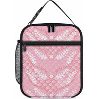Soft Pink Mermaid Puakenikeni Maile Lei Lunch Bag LT01 10.2 × 8.3 × 4.3 inch Pink - Polynesian Pride