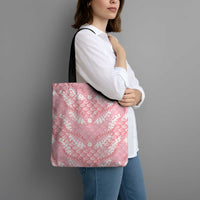 Soft Pink Mermaid Puakenikeni Maile Lei Tote Bag LT01 - Polynesian Pride