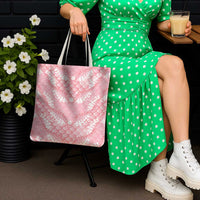 Soft Pink Mermaid Puakenikeni Maile Lei Tote Bag LT01 - Polynesian Pride