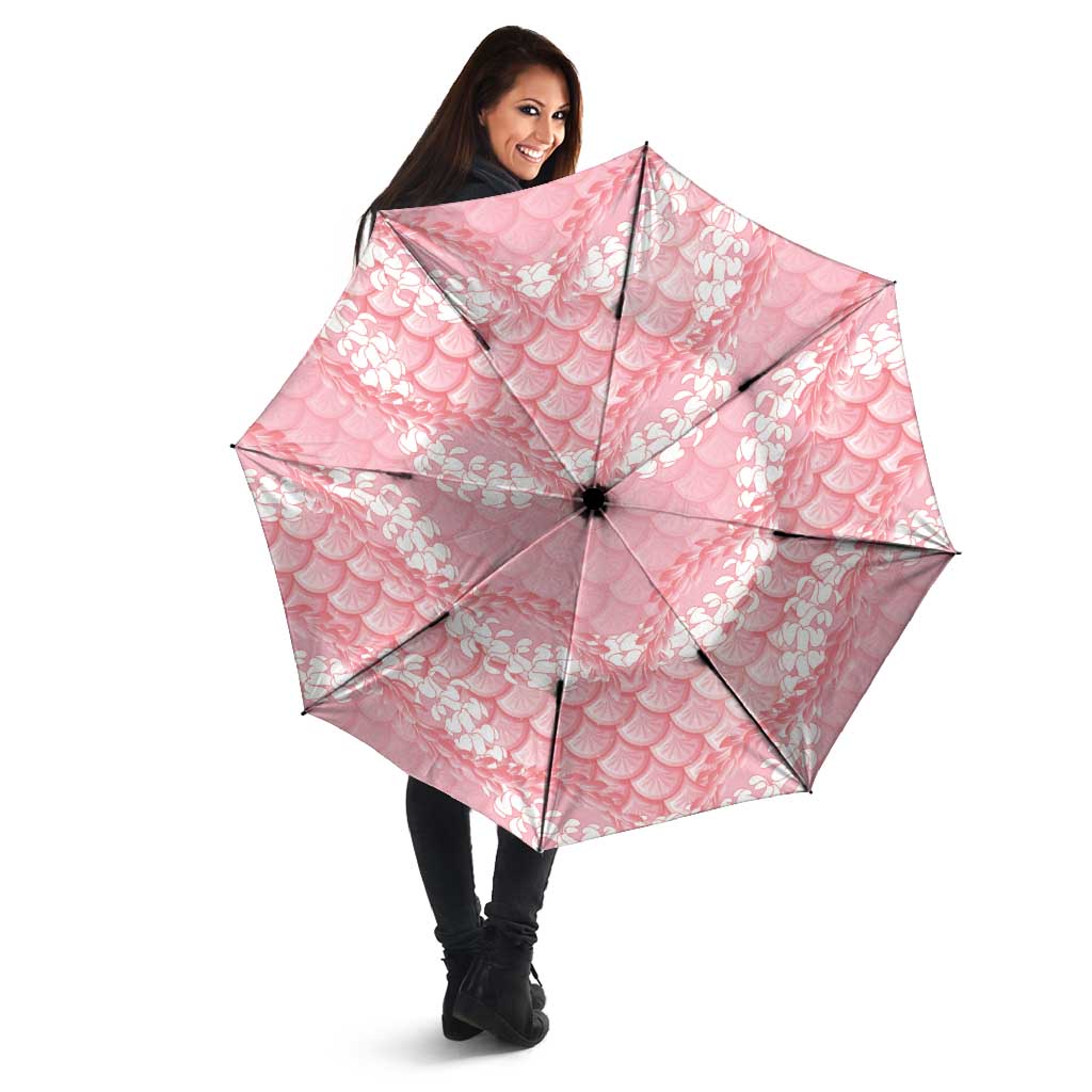 Soft Pink Mermaid Puakenikeni Maile Lei Umbrella LT01 - Polynesian Pride