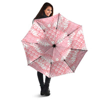 Soft Pink Mermaid Puakenikeni Maile Lei Umbrella LT01 - Polynesian Pride