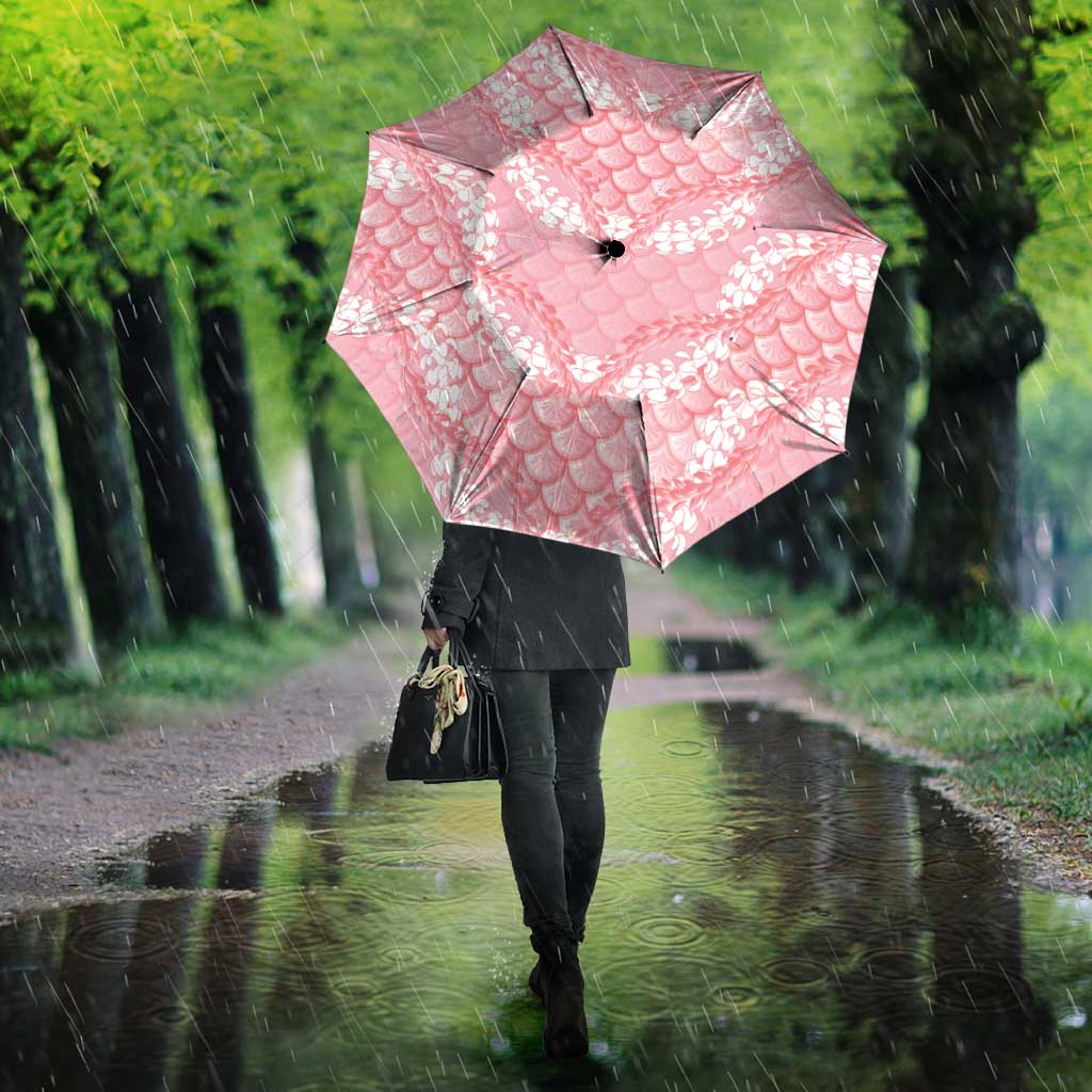 Soft Pink Mermaid Puakenikeni Maile Lei Umbrella LT01 - Polynesian Pride