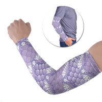 Lilac Mermaid Puakenikeni Maile Lei Arm Sleeves LT01 Set of 2 Purple - Polynesian Pride