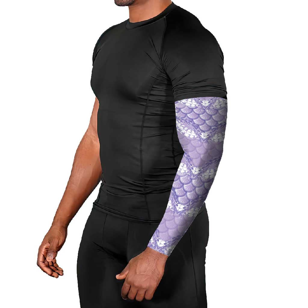 Lilac Mermaid Puakenikeni Maile Lei Arm Sleeves LT01 - Polynesian Pride