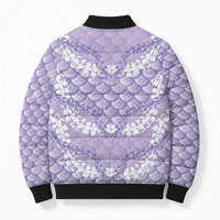 Lilac Mermaid Puakenikeni Maile Lei Bomber Puffer Jacket LT01 - Polynesian Pride