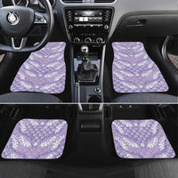 Lilac Mermaid Puakenikeni Maile Lei Car Mats LT01 Set 4pcs Purple - Polynesian Pride