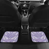 Lilac Mermaid Puakenikeni Maile Lei Car Mats LT01 Set 2pcs - Back Purple - Polynesian Pride
