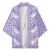 Lilac Mermaid Puakenikeni Maile Lei Kimono LT01 Unisex Purple - Polynesian Pride