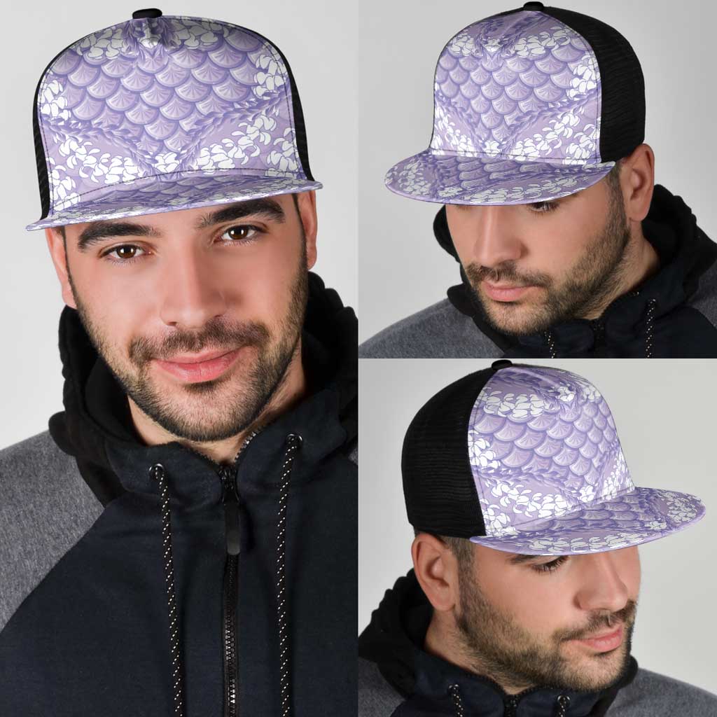 Lilac Mermaid Puakenikeni Maile Lei Mesh Trucker Cap LT01 - Polynesian Pride