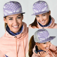 Lilac Mermaid Puakenikeni Maile Lei Mesh Trucker Cap LT01 - Polynesian Pride