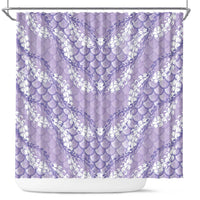 Lilac Mermaid Puakenikeni Maile Lei Shower Curtain LT01 Purple - Polynesian Pride