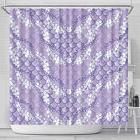 Lilac Mermaid Puakenikeni Maile Lei Shower Curtain LT01 - Polynesian Pride
