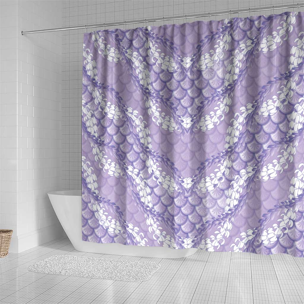 Lilac Mermaid Puakenikeni Maile Lei Shower Curtain LT01 - Polynesian Pride