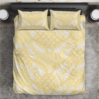 Pastel Yellow Mermaid Puakenikeni Maile Lei Bedding Set LT01 Yellow - Polynesian Pride