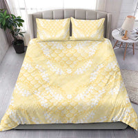 Pastel Yellow Mermaid Puakenikeni Maile Lei Bedding Set LT01 - Polynesian Pride