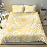 Pastel Yellow Mermaid Puakenikeni Maile Lei Bedding Set LT01 - Polynesian Pride
