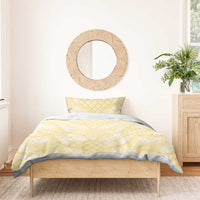 Pastel Yellow Mermaid Puakenikeni Maile Lei Bedding Set LT01 - Polynesian Pride