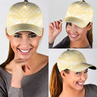 Pastel Yellow Mermaid Puakenikeni Maile Lei Classic Cap LT01 - Polynesian Pride