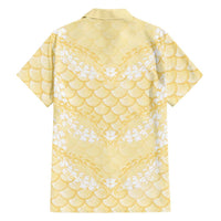 Pastel Yellow Mermaid Puakenikeni Maile Lei Hawaiian Shirt LT01 - Polynesian Pride