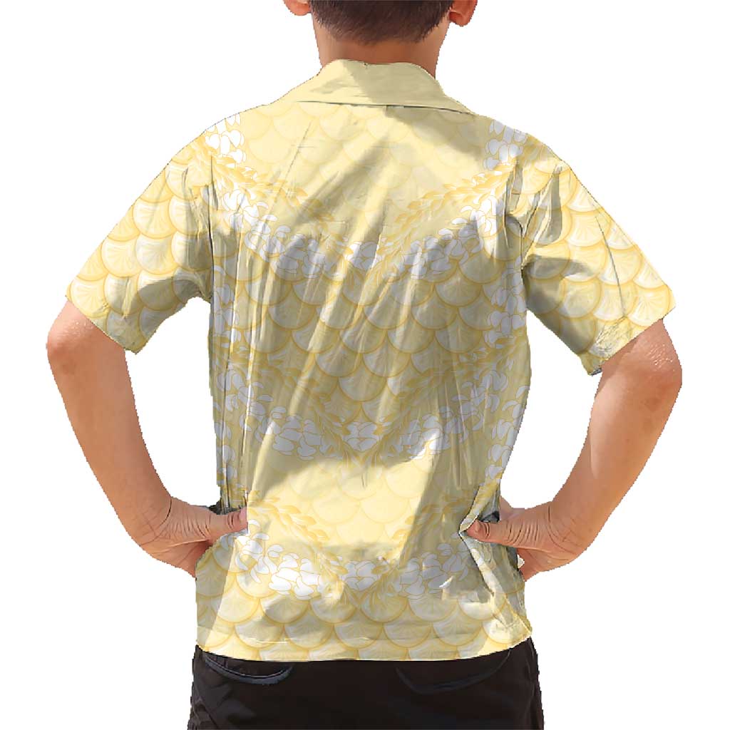 Pastel Yellow Mermaid Puakenikeni Maile Lei Hawaiian Shirt LT01 - Polynesian Pride