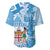 Personalised Fiji Day Baseball Jersey Fijian Map Hibiscus Tapa Pattern LT01