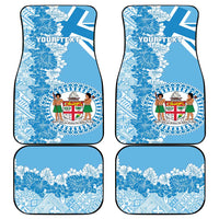 Personalised Fiji Day Car Mats Fijian Map Hibiscus Tapa Pattern LT01 - Polynesian Pride