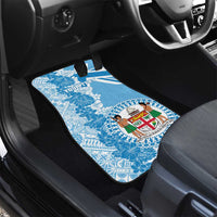 Personalised Fiji Day Car Mats Fijian Map Hibiscus Tapa Pattern LT01 - Polynesian Pride