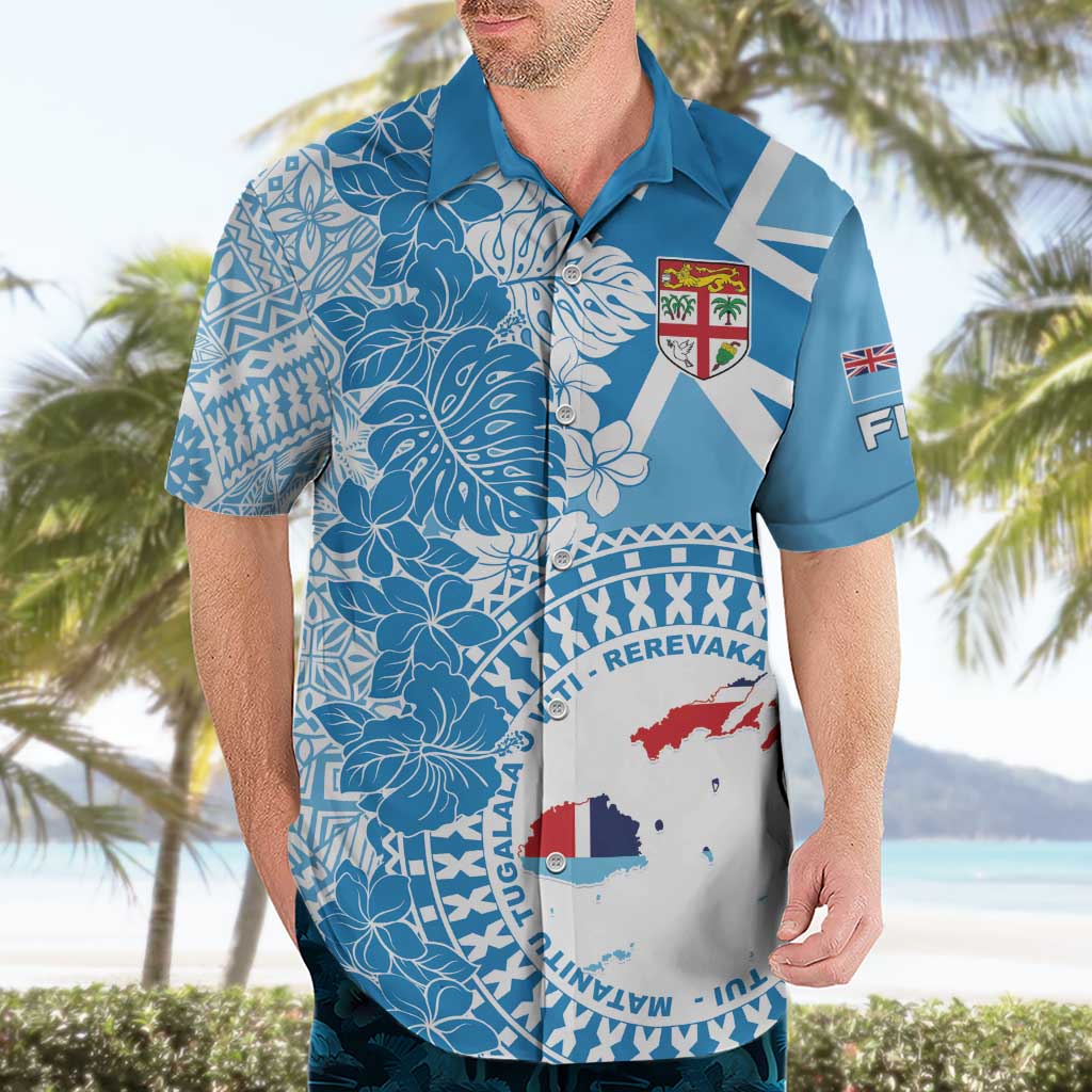 Personalised Fiji Day Hawaiian Shirt Fijian Map Hibiscus Tapa Pattern LT01 - Polynesian Pride