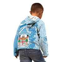 Personalised Fiji Day Kid Hoodie Fijian Map Hibiscus Tapa Pattern LT01 - Polynesian Pride