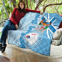 Personalised Fiji Day Quilt Fijian Map Hibiscus Tapa Pattern LT01 - Polynesian Pride