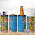 Personalised Malampa Fiji Day 4 in 1 Can Cooler Tumbler Tropical Tapa Pattern