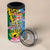 Personalised Malampa Fiji Day 4 in 1 Can Cooler Tumbler Tropical Tapa Pattern